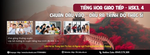 CHIÊU SINH LỚP TIẾNG HOA GIAO TIẾP - HSK3,4